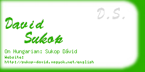 david sukop business card
